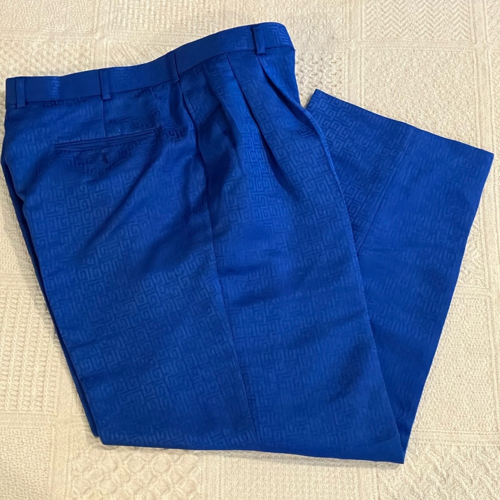 Gianni Vironi royal blue pants sz 46L 40W